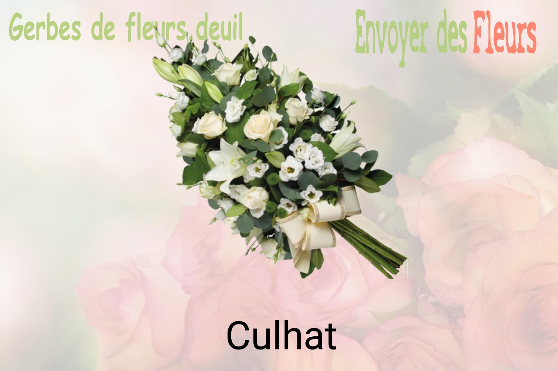 Gerbe de fleurs de deuil livrée à Culhat
